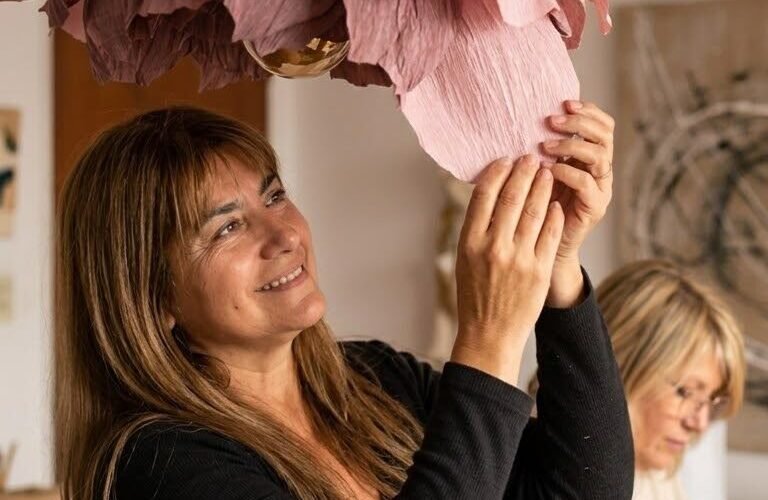 Lampara botánica flor